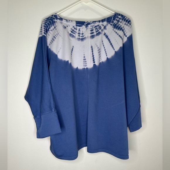 Pure J.Jill Dolman Sleeve TyeDye French Terry Organic Cotton Top XL - Picture 5 of 8